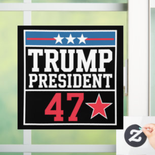 Autocollant Pour Fenêtre Trump remporte l'élection 2024 Trump a gagné 2024