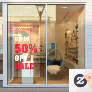 Autocollant Pour Fenêtre Typographie audacieuse 50% de réduction Vente Roug