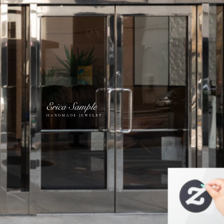 Autocollant Pour Fenêtre Typographie minimaliste Élégante bijouterie modern