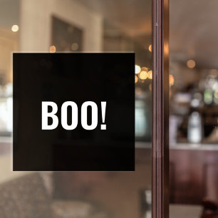 Autocollant Pour Fenêtre Un Boo Noir Simple Happy Halloween