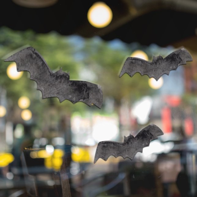 Autocollant Pour Fenêtre Un Boo Noir Simple Happy Halloween (Créateur téléchargé)