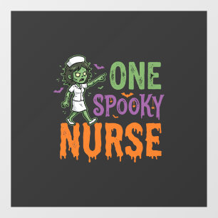 Autocollant Pour Fenêtre Un design d'Halloween d'infirmière effrayante (2)_