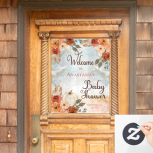 Autocollant Pour Fenêtre Un Petit Citrouille   Floral Girl Baby shower Bien