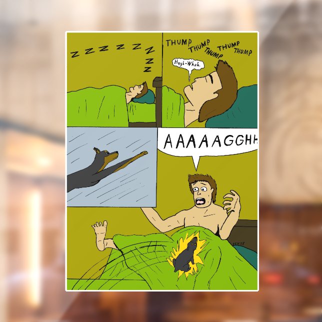 Autocollant Pour Fenêtre Un réveil douloureux (Feuille 2)