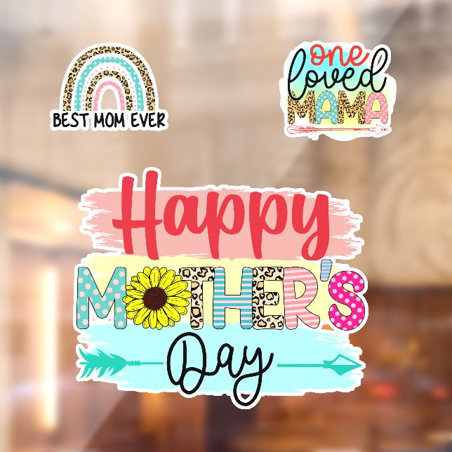 Autocollant Pour Fenêtre Une maman aimée (Feuille 2)