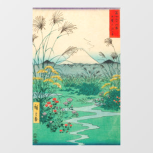 Autocollant Pour Fenêtre Utagawa Hiroshige - Plaine d'Otsuki dans la provin