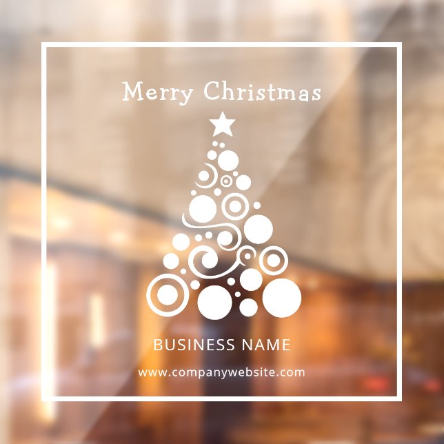 Autocollant Pour Fenêtre Vacances Blanc Arbre de Noël Décor (Feuille 2)