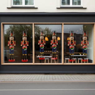 Autocollant Pour Fenêtre Vacances Vibe Drum Gros Nutcracker