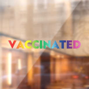 Autocollant Pour Fenêtre Vacciné couleurs arc-en-ciel fierté gay lgbt lgbtq
