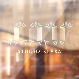 Autocollant Pour Fenêtre Vague géométrique moderne Boho Line Art Business