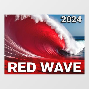 Autocollant Pour Fenêtre VAGUE ROUGE 2024 - Tsunami oculaire