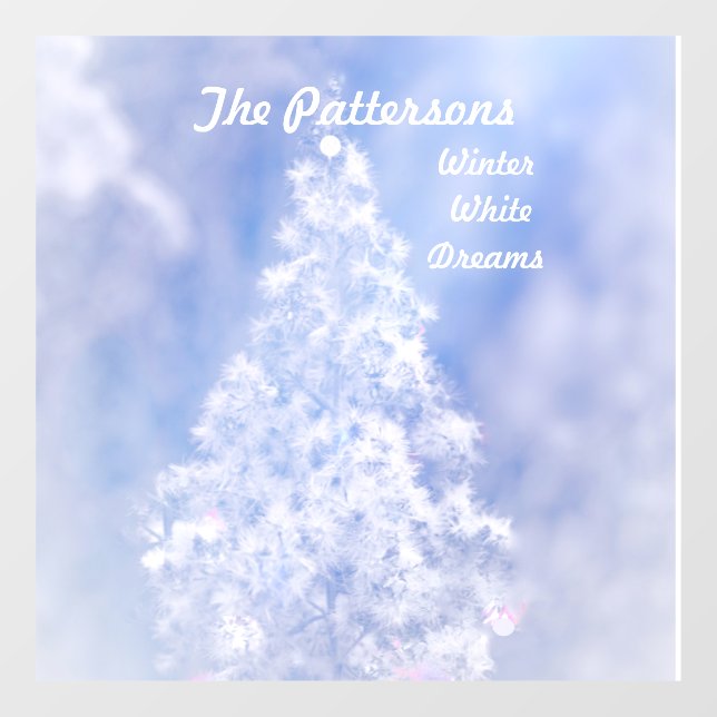 Autocollant Pour Fenêtre Vallée des pins de Noël blanc neige (Feuille)