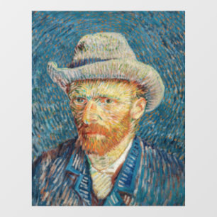 Autocollant Pour Fenêtre Van Gogh - Autoportrait avec un Casquette gris