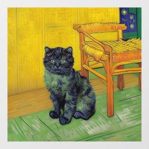 Autocollant Pour Fenêtre Van Gogh Black Cat