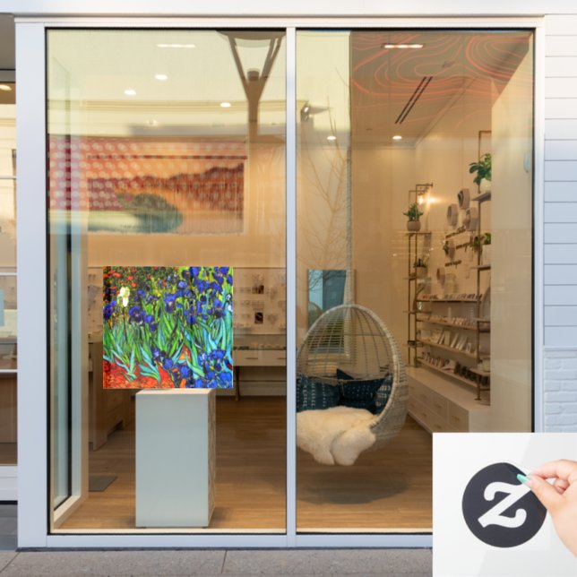 Autocollant Pour Fenêtre Van Gogh - Irises (Vitrine du magasin)