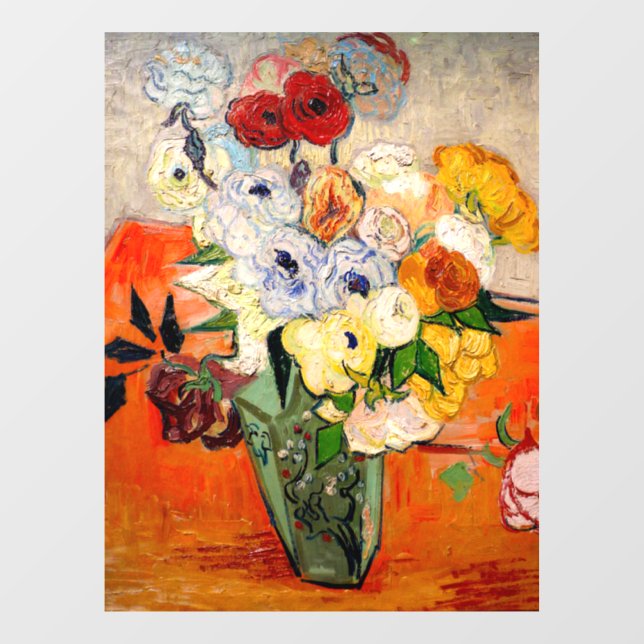 Autocollant Pour Fenêtre Van Gogh Roses and Anemones (Feuille)