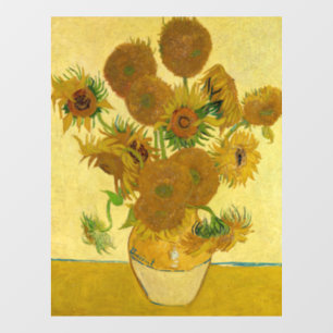 Autocollant Pour Fenêtre Van Gogh - Vase avec 15 tournesols