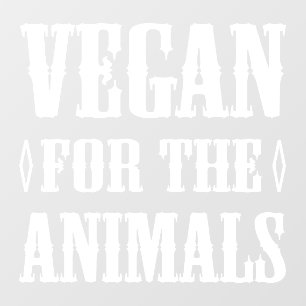 Autocollant Pour Fenêtre Vegan pour les animaux