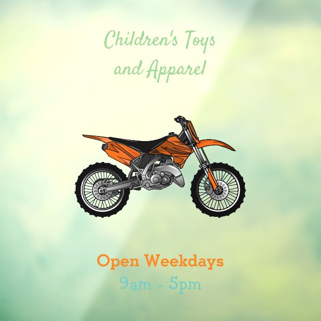 Autocollant Pour Fenêtre Vélo droit hors route moto / motocross dessin anim (Feuille 3)