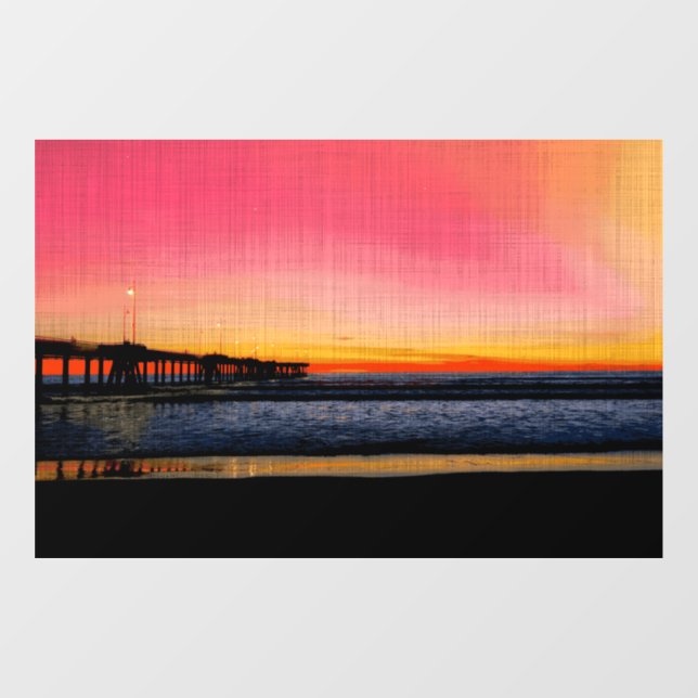 Autocollant Pour Fenêtre Venice Beach, Los Angeles, CA, USA H SS (Feuille)