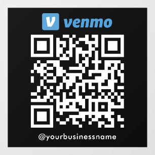Autocollant Pour Fenêtre Venmo QR Code Mode de paiement Numérisation de pai