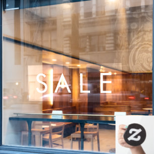 Autocollant Pour Fenêtre VENTE Blancs de base 52" Annonces commerciales en