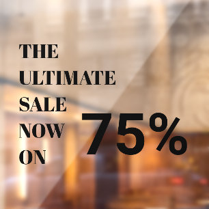 Autocollant Pour Fenêtre Vente de fenêtre de magasin moderne