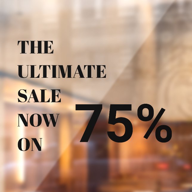 Autocollant Pour Fenêtre Vente de fenêtre de magasin moderne (Feuille 2)