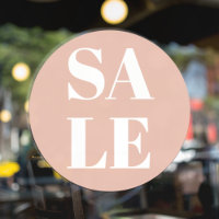 Vente de fenêtre de magasin moderne rose pastel