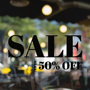 Autocollant Pour Fenêtre Vente de la fenêtre du magasin moderne