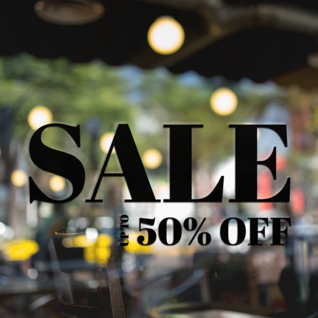 Autocollant Pour Fenêtre Vente de la fenêtre du magasin moderne (Créateur téléchargé)