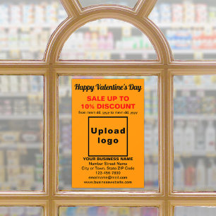 Autocollant Pour Fenêtre Vente de la Saint-Valentin Entreprise sur la Coule