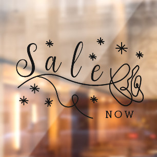 Autocollant Pour Fenêtre Vente de Rose Esthétique Maintenant Porte d'Affair