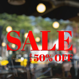 Autocollant Pour Fenêtre Vente de soldes de vitrine de magasin moderne auto