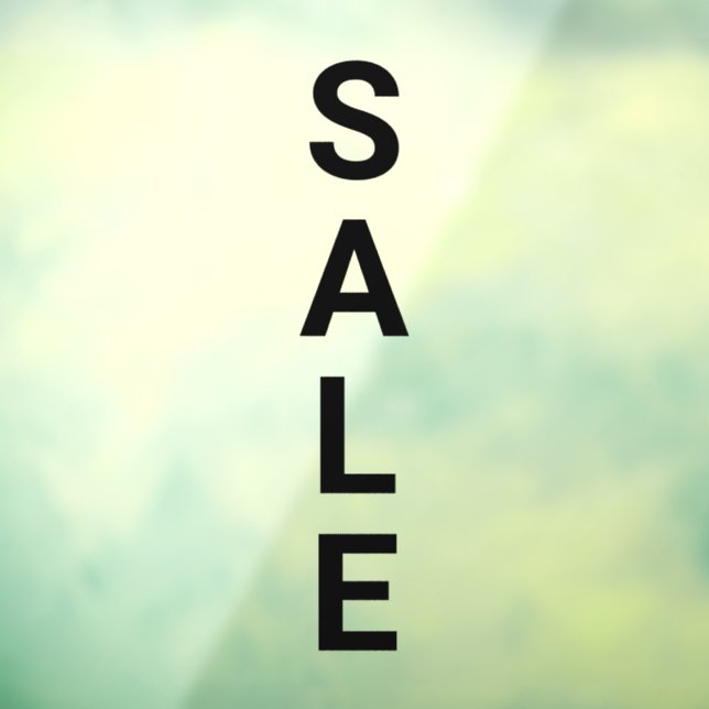 Autocollant Pour Fenêtre Vente énorme en magasin de détail en vinyle noir g (Feuille 3)