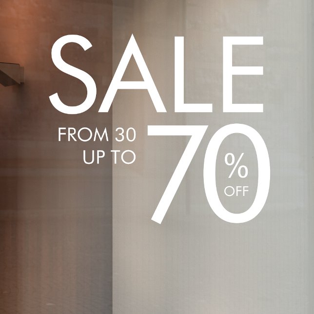 Autocollant Pour Fenêtre Vente Entreprise | Magasin de Vente au Détail Mini (Créateur téléchargé)