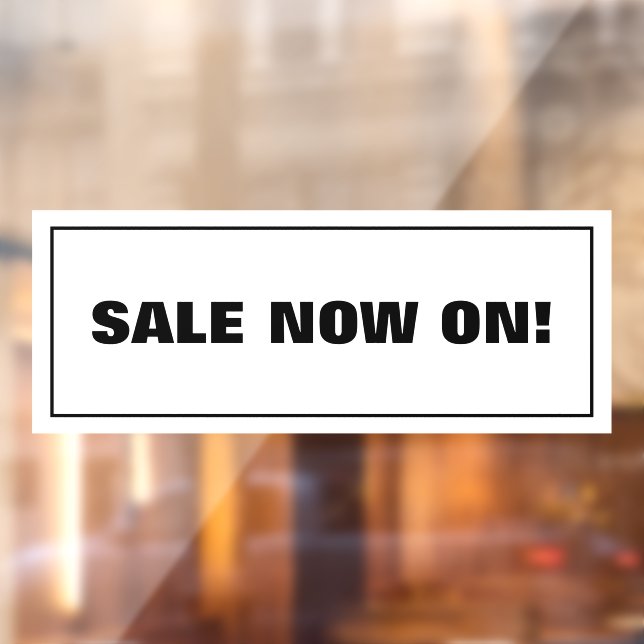 Autocollant Pour Fenêtre Vente maintenant (Feuille 2)