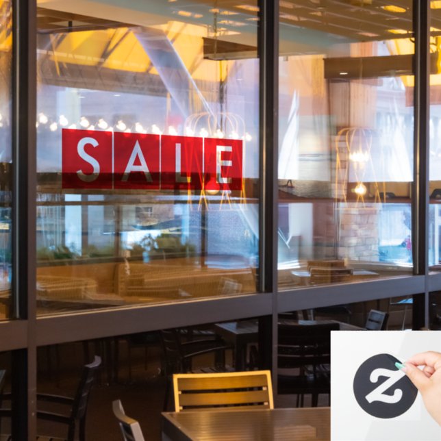 Autocollant Pour Fenêtre Ventes Boîte Rouge (Fenêtre du restaurant)