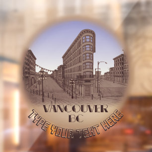 Autocollant Pour Fenêtre Ventilateur de vitre Vancouver Decal