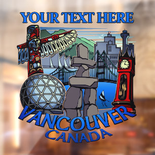 Autocollant Pour Fenêtre Ventilations Vancouver Clous de fenêtre souvenir