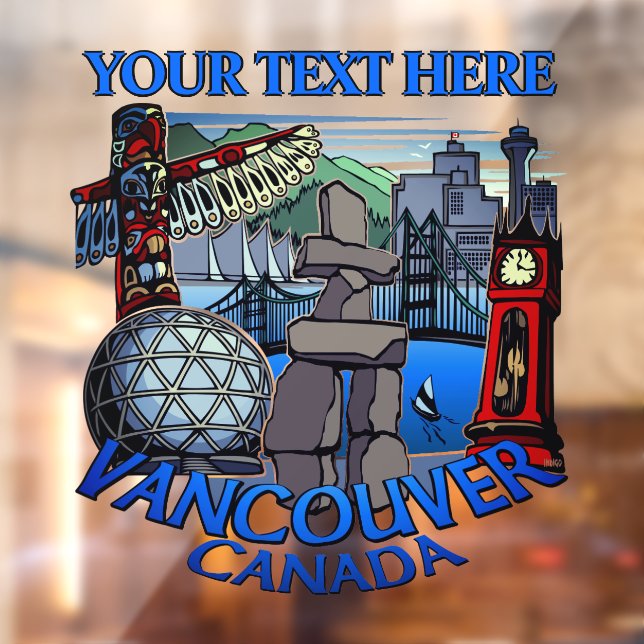 Autocollant Pour Fenêtre Ventilations Vancouver Clous de fenêtre souvenir (Feuille 2)