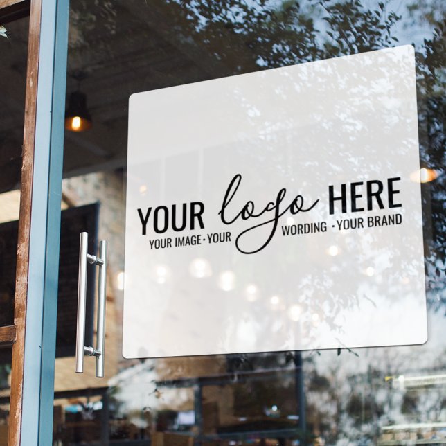 Autocollant Pour Fenêtre Verre de la Boutique Logo Entreprise (Créateur téléchargé)