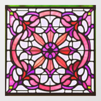 Verre rose Art Nouveau AI Fenêtre Art Clouer