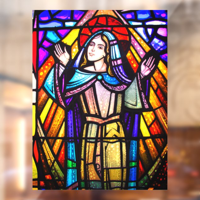 Autocollant Pour Fenêtre Verre tendu Religieux Mary | (Feuille 2)