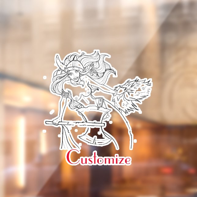 Autocollant Pour Fenêtre Viking Mermaid Warrior Thunder_Cove  (Feuille 2)