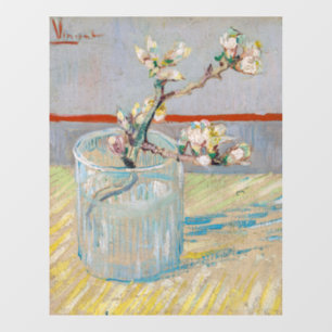 Autocollant Pour Fenêtre Vincent van Gogh - Branche d'amandes en verre