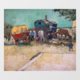 Autocollant Pour Fenêtre Vincent Van Gogh - Caravanes, Camp de Tziganes prè