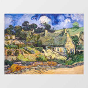 Autocollant Pour Fenêtre Vincent Van Gogh - Chalets de chaume à Cordeville