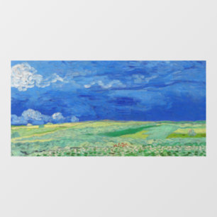 Autocollant Pour Fenêtre Vincent van Gogh - Champs de blé sous des nuages o