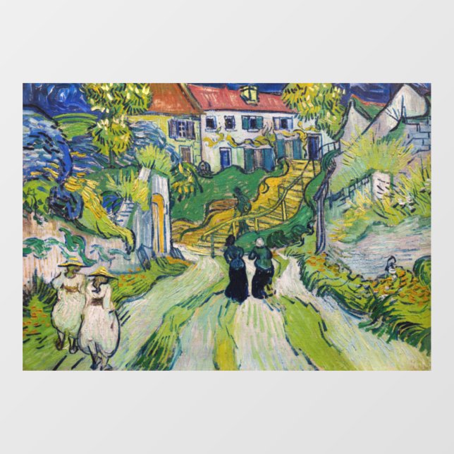 Autocollant Pour Fenêtre Vincent van Gogh - Escalier à Auvers (Feuille)